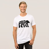 Papa Bear Tri-Blend Shirt (Vorderseite voll)