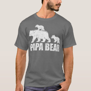 Papa Bear Two Cubs Daddy Bear Twin Papa 2 Kinder T-Shirt