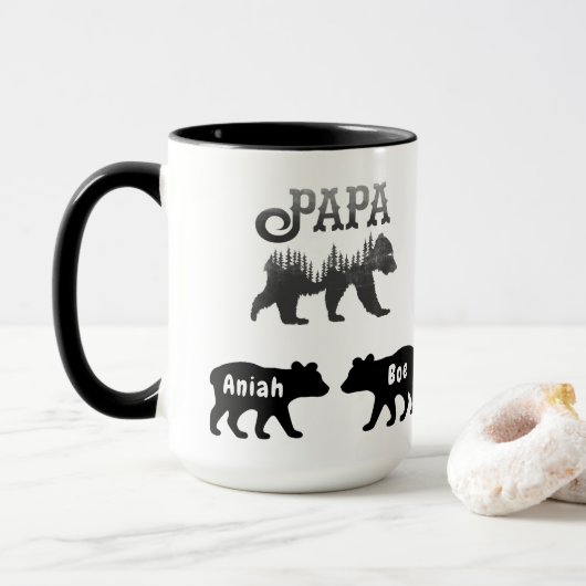Papa Bear und Cubs Tasse (Mit Donut)