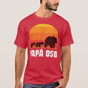Papa Bear - Vater Twins - Papa Oso Retro T-Shirt