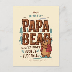Papa Bear Vibes - leicht grimmig, unglaublich häss Feiertagspostkarte