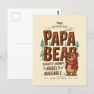 Papa Bear Vibes - leicht grimmig, unglaublich häss Postkarte