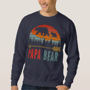 Papa Bear Vintag Vatertag Vater Opa Sweatshirt