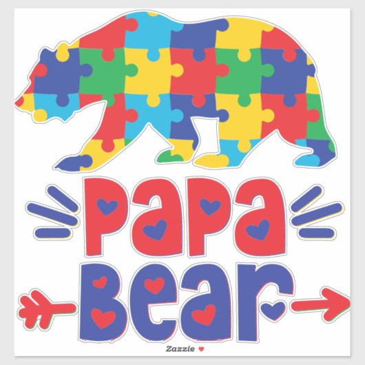 Papa Bear Vinyl Sticker (Blatt)