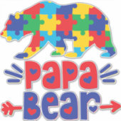Papa Bear Vinyl Sticker (Vorderseite)
