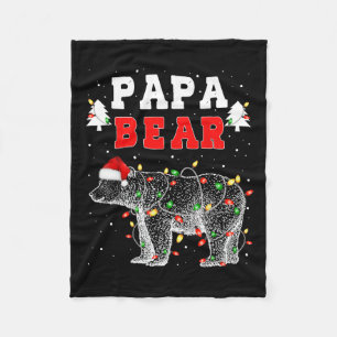 Papa Bear Weihnachten Weihnachtsfamilie Matching P Fleecedecke