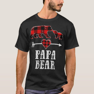 Papa Bear , Weihnachtsbär Kariert Pajama T-Shirt