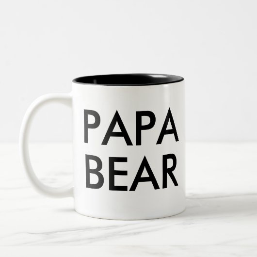 Papa Bear | Witziger Spaß Tasse (Links)