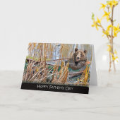 Papa Bear zum Vatertag Karte (Gelbe Blume)