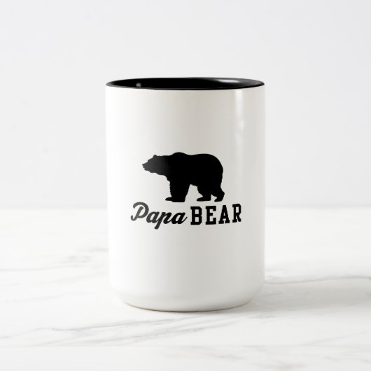 Papa Bear Zweifarbige Tasse (Mittel)