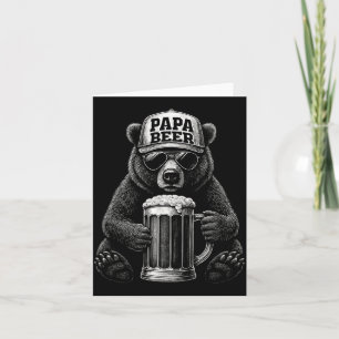 Papa Beer - Lustiger Papa-Bär Trinkhumor 2 Karte