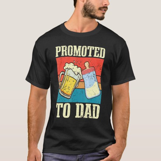 Papa Beer und Baby Die Reise beginnt erster Vater T-Shirt (Vorderseite)