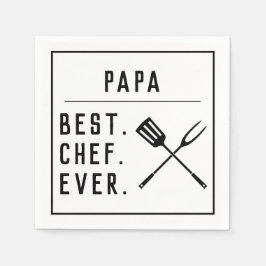 Papa Bester Koch je Cool Vatertag GRILLEN Party Serviette