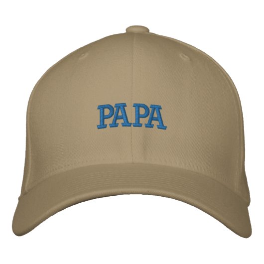 Papa Bestickte Baseballkappe (Vorderseite)