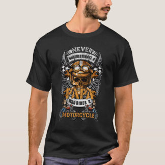 Papa Biker, der mit dem Motorrad Motorradfahrer Sk T-Shirt