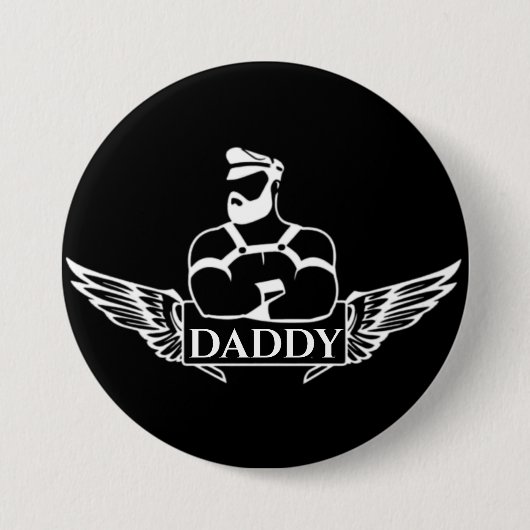 Papa (Biker/Leder) Button (Vorderseite)