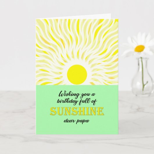 Papa Birthday Bright Sunshine Card Karte (Kleine Pflanze)