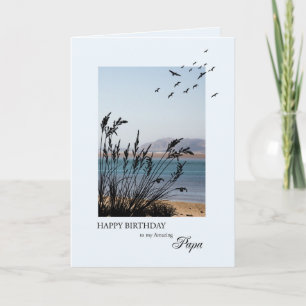 Papa Birthday, Seaside Scene Karte
