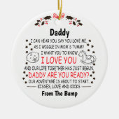Papa bist du bereit, vom Bump, Vater, um zu sein Keramik Ornament (Vorne)