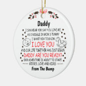 Papa bist du bereit, vom Bump, Vater, um zu sein Keramik Ornament (Links)