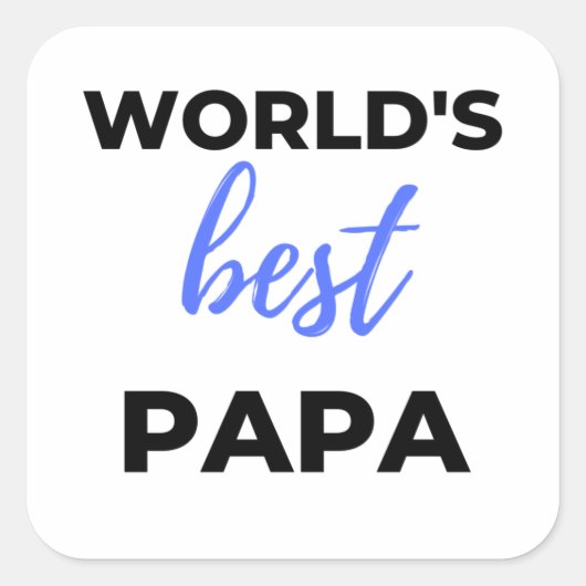 Papa bl quadratischer aufkleber (Vorderseite)