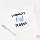 Papa bl quadratischer aufkleber (Umschlag)