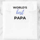 Papa bl quadratischer aufkleber (Tasche)