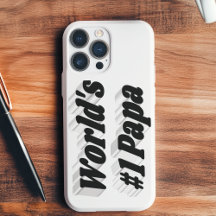Papa Black Text iPhone Case