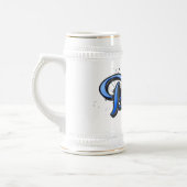 Papa blue Heart Graffiti Bierkrug Krug Bierglas (Links)