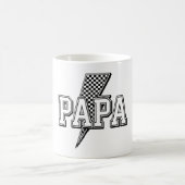 Papa Bold Checkered Lightning Keepake Tasse (Mittel)