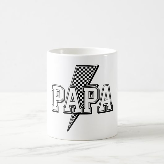 Papa Bold Checkered Lightning Keepake Tasse (Mittel)