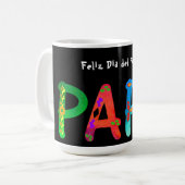 Papá Bold Geometric Boho Tasse (Vorderseite Links)