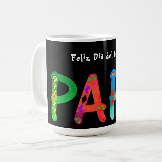 Papá Bold Geometric Boho Tasse (Vorderseite Links)