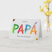 Papá Bold Geometric Boho Vatertagskarte Karte (Gelbe Blume)
