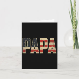 Papa Bold Patriotic American Flag Vatertag Pap Karte