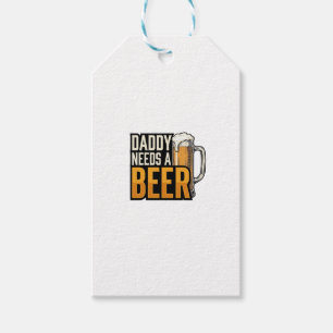 Papa braucht ein Bier Vintage Gravur Shirt Design_ Geschenkanhänger