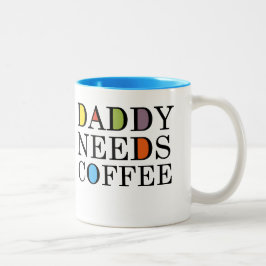 Papa braucht Kaffee-Cup Zweifarbige Tasse