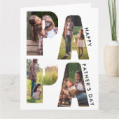 PAPA Brief Cutout Foto Collage Vatertag Karte (Vorderseite)