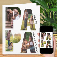 PAPA Brief Cutout Foto Collage Vatertag