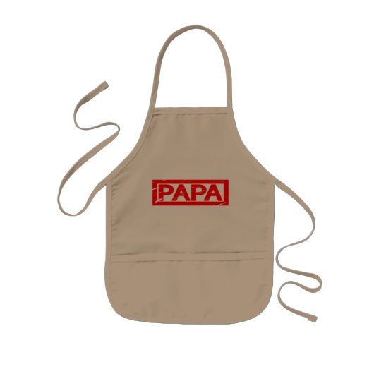 Papa-Briefmarke Kinderschürze (Vorne)