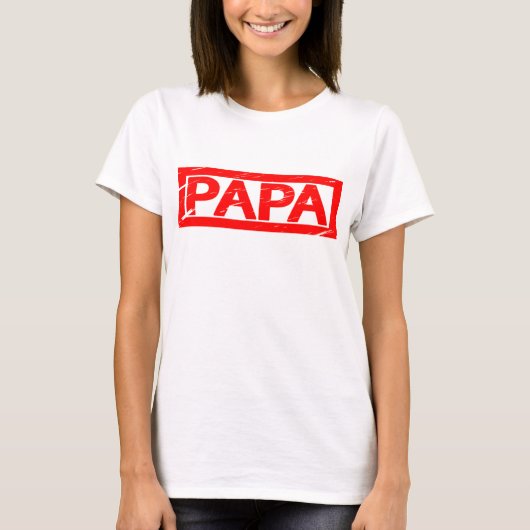 Papa-Briefmarke T-Shirt (Vorderseite)