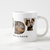 PAPA-Buchstabe Fotocollage Jumbo-Tasse (Rechts)