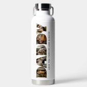 PAPA-Buchstabe Fotocollage Trinkflasche (Vorderseite)