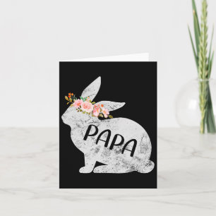 Papa Bunny Matching Family Floral Bunny Rabbit Eas Karte