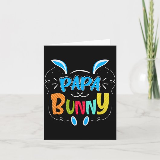 Papa Bunny Premium Tri-blend  Karte (Vorderseite)