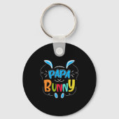 Papa Bunny Premium Tri-blend  Schlüsselanhänger (Vorderseite)