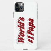 Papa burgundy Text iPhone Case iPhone Hülle (Rückseite)