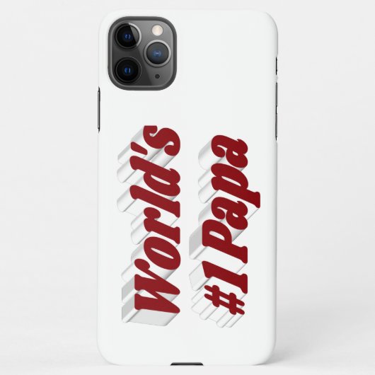 Papa burgundy Text iPhone Case iPhone Hülle (Rückseite)