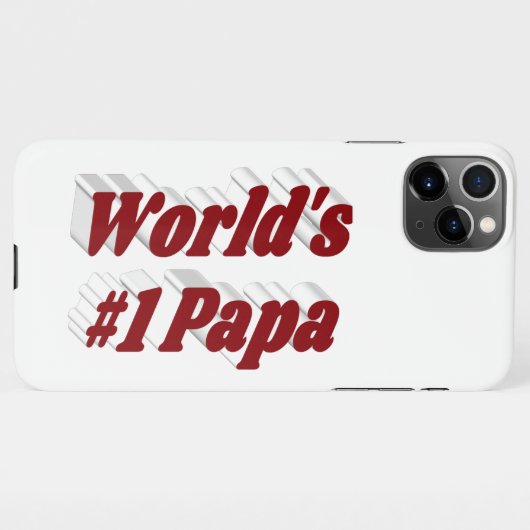 Papa burgundy Text iPhone Case iPhone Hülle (Rückseite (Horizontal))
