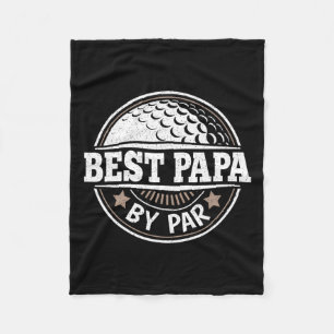 Papa by Par Vintag Golf Player Daddy Vater Vathers Fleecedecke